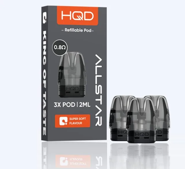 HQD ALLSTAR – Refillable Pod (3 Stk.) Einweg E-Zigarette