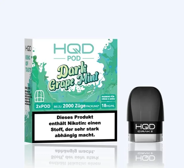 HQD CIRAK 2 Pod – Dark Grape Mint Pod-System