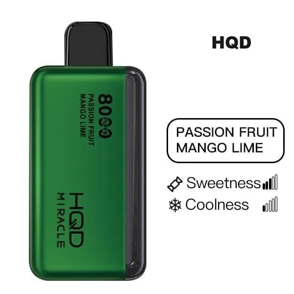 HQD Miracle 8000 – Passion Fruit Mango Lime Einweg E-Zigarette