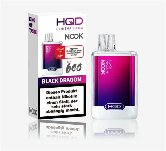 HQD NOOK Produktreihe mit 28 Sorten, Einweg E-Zigarette