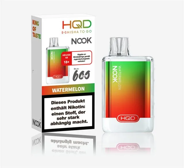 NOOK Watermelon Einweg E-Zigarette, bis zu 600 Züge, 18 mg/ml (Nikotinsalz)